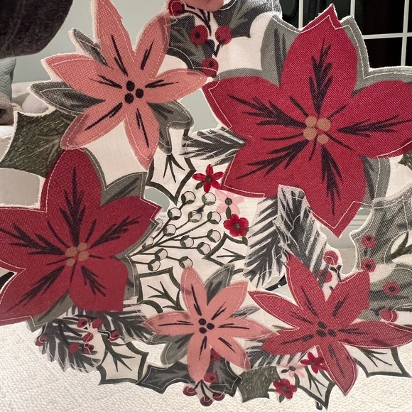 NWOT Set of 6 | st. nicholas Poinsettia Cut Out Placements | Beautiful Details - Picture 5 of 5
